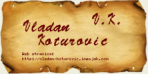 Vladan Koturović vizit kartica